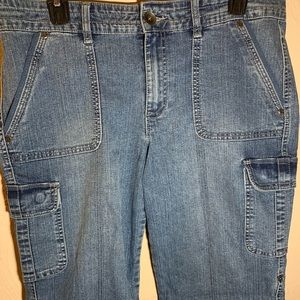 Women’s blue Jean cargo shorts